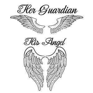 Couple t shirt Angel Wings