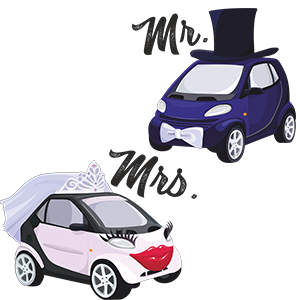 Mr. and Mrs. Car couple shirts