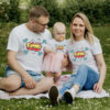 White short sleeve family graphic t shirts Best family