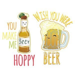 Couple graphic tees beer hoppy