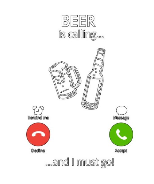 Men graphic tees Beer is calling