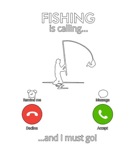 Men graphic tees Fishing is calling