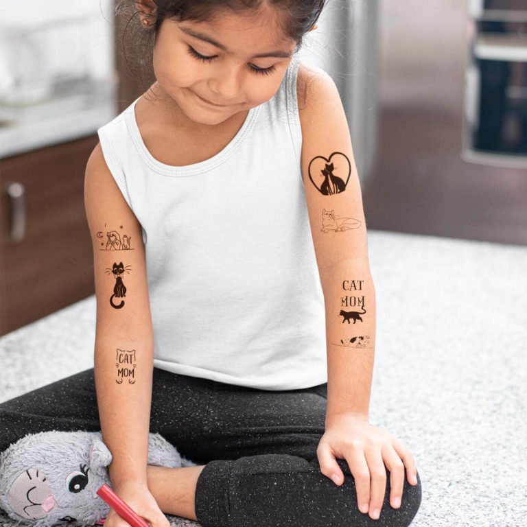 Kids temporary tattoo Cat