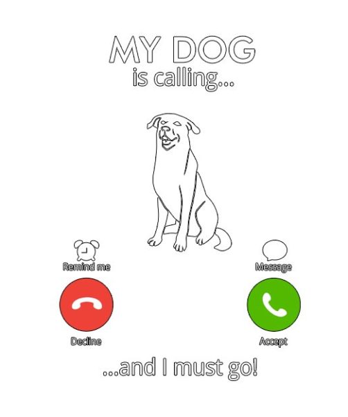 Men graphic tees My dog is calling