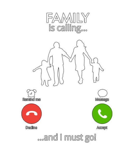 Men graphic tees Family is calling