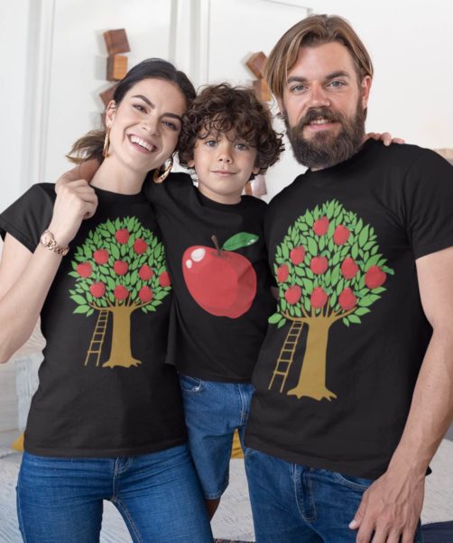 Family graphic tees Apple family