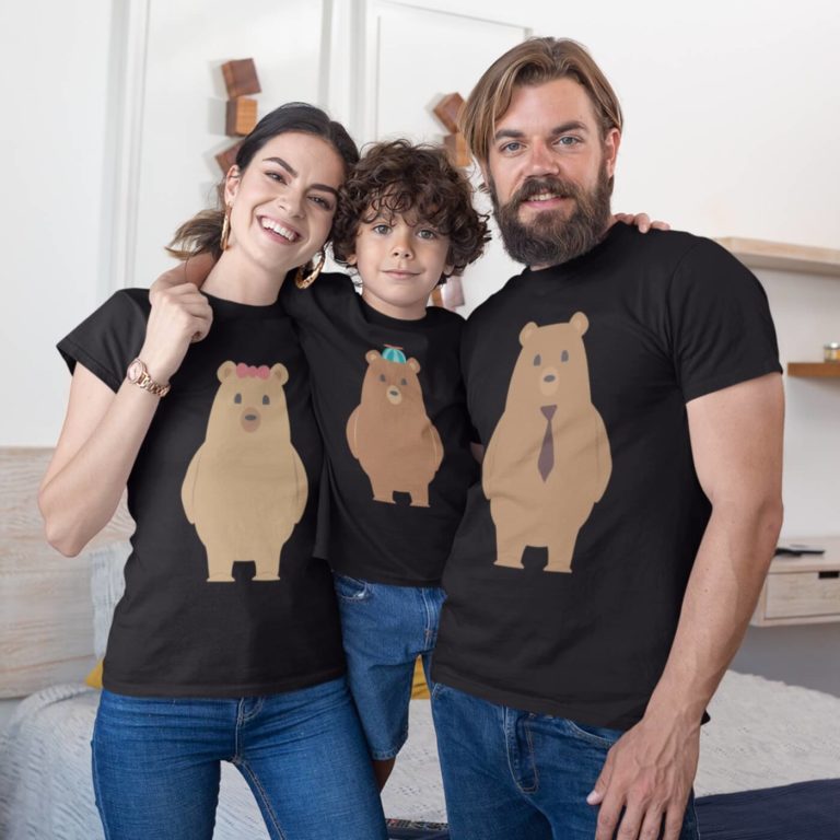 Family graphic tees bear family
