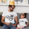 Family graphic tees King and princess