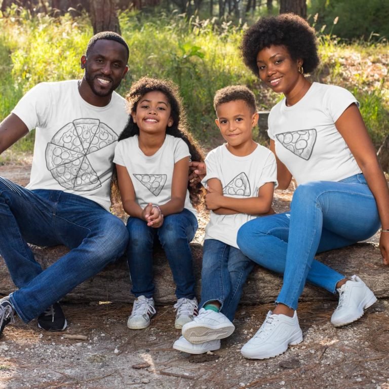 Family graphic tees Pizza