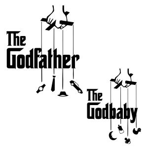 Family graphic tees Godfather and baby