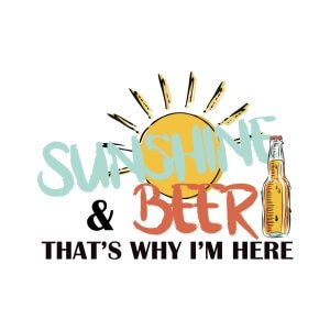 Men graphic tees Sunshine and beer