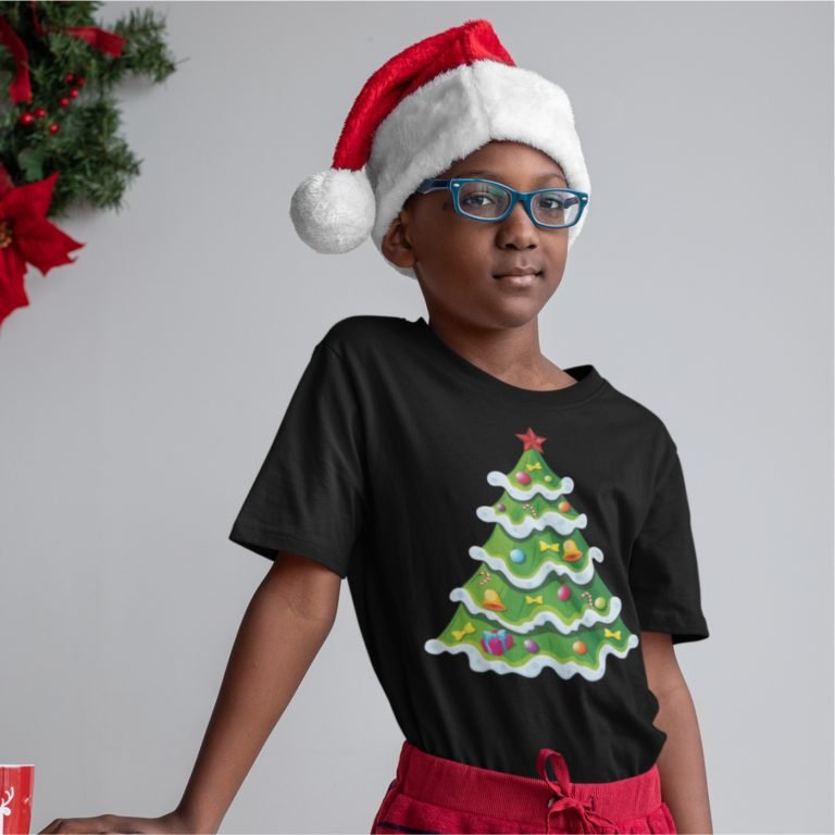 Short sleeve kids Christmas t shirts  My Christmas tree