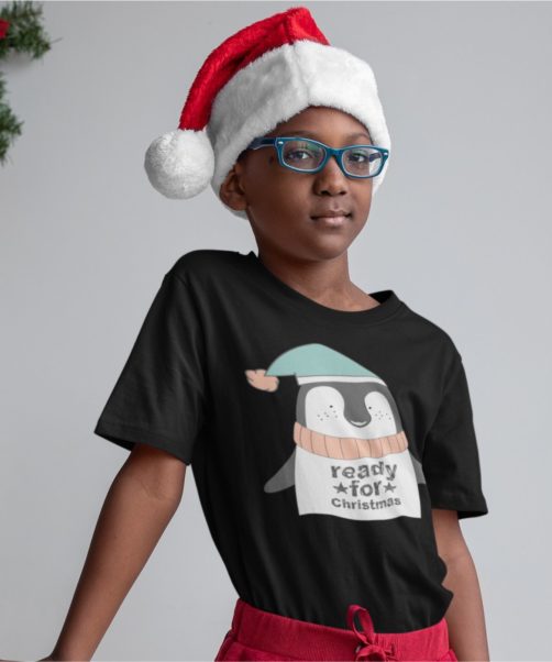 Short sleeve kids Christmas t shirts Ready for Christmas