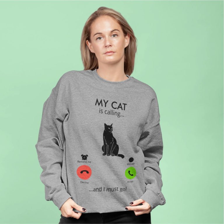 Long sleeve women sweatshirts with print Cat calling