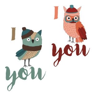 Short sleeve couple graphic t shirt for christmas I owl you