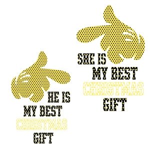 Short sleeve couple graphic t shirt for christmas My best gift