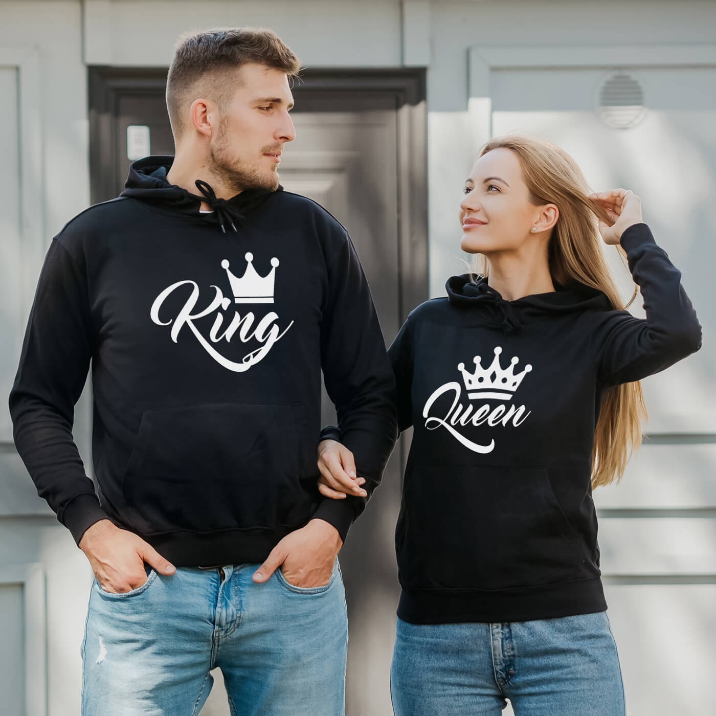 Paare Hoodies Set King and Queen Couple