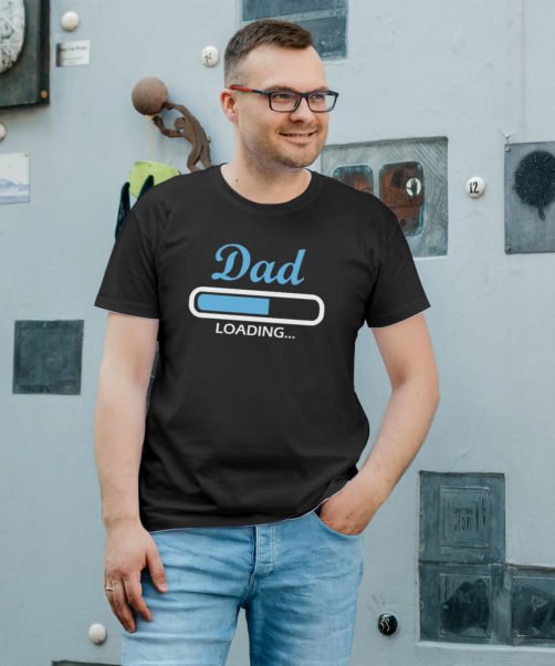 men with black shirt with print of dad loading